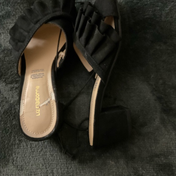 Liz Claiborne Fringe Mules/Heels - Picture 5 of 12